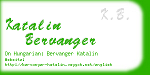 katalin bervanger business card